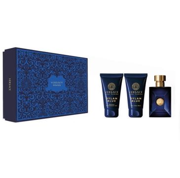 Versace – Pour Homme Dylan Blue zestaw woda toaletowa 50 ml + żel pod prysznic 50 ml + balsam po goleniu 50 ml