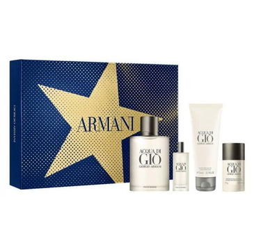 Giorgio Armani – Acqua di Gio pour Homme zestaw woda toaletowa (100 i 15 ml) + dezodorant sztyft (75 ml) + balsam po goleniu (75 ml)