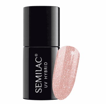 Semilac Base Extend 5w1 804 Glitter Soft Beige – lakier hybrydowy (7 ml)