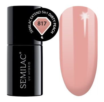 Semilac Base Extend 5w1 817 Dirty Peach – lakier hybrydowy (7 ml)
