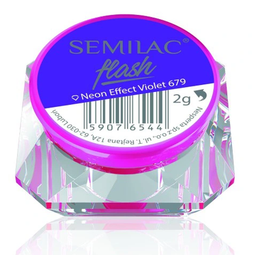 Semilac Pyłek do paznokci Flash Efekt Neon 679 Violet (1 szt.)