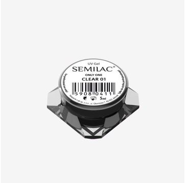 Semilac Gel Only One Clear 01 –  żel do paznokci (5ml)