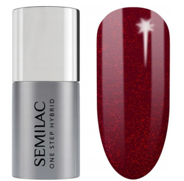 Semilac One Step lakier hybrydowy S590 Glitter Red (5 ml)