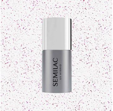 Semilac Top No Wipe Blinking Violet&Rose Flakes (7 ml)