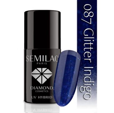 Semilac UV Hybrid lakier hybrydowy 087 Glitter Indigo 7ml