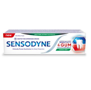 Sensodyne Nadwrażliwość & Dziąsła Mint pasta z fluorem do nadwrażliwych zębów i dziąseł o smaku miętowym (75 ml)