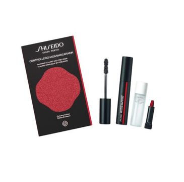 Shiseido Exclusive Edition zestaw Controlled Chaos Mascaralnk 01 Black Pulse 11.5ml + Instant Eye and Lip Makeup Remover 30ml + ModernMatte Powder Lipstick 515 Mellow Drama 2.5g (1 szt.)