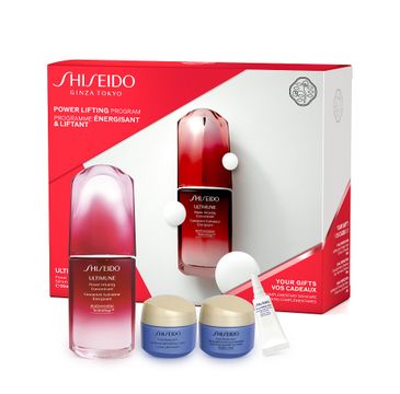 Shiseido Power Lifting Program zestaw Ultimune Power Infusing Concentrate 50ml + Vital Perfection Cream 15ml + Vital Perfection Overnight Firming Treatment 15ml + Vital Perfection Eye Cream 3ml (1 szt.)