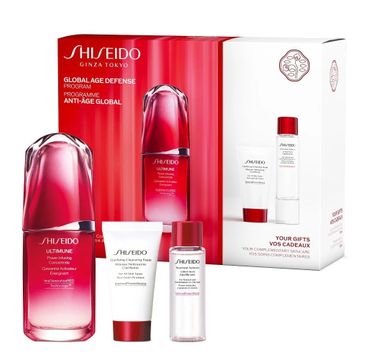 Shiseido Ultimune Value zestaw Power Infusing Concentrate (50 ml) + Clarifying Cleansing Foam (30 ml) + Treatment Softener (30 ml)