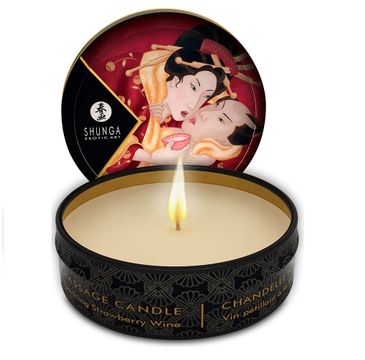 Shunga Excitation Massage Candle świeca do masażu Sparkling Strawberry Wine (30 ml)