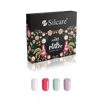 Silcare Flexy Folk Power Hybrid Gel zestaw do stylizacji paznokci (4 x 4.5 g)