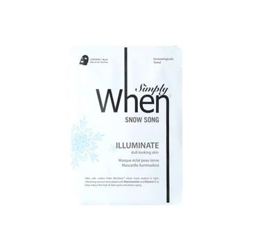 Simply When Snow Song Illuminate Sheet Mask rozjaśniająca maska do twarzy 23ml