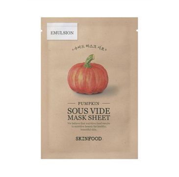 SkinFood Pumpkin Sous Vide Mask Sheet ujędrniająco-wygładzająca maseczka w płachcie (20 g)