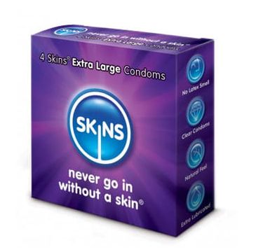 Skins Extra Large Condoms prezerwatywy powiększone 57mm (4 szt.)