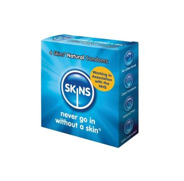 Skins Natural Condoms klasyczne prezerwatywy (4 szt.)