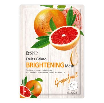 SNP Fruits Gelato Brightening Mask rozjaśniająca maska w płachcie z ekstraktem z grejpfruta (25 ml)