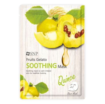 SNP Fruits Gelato Soothing Mask łagodząca maska w płachcie z ekstraktem z pigwy (25 ml)