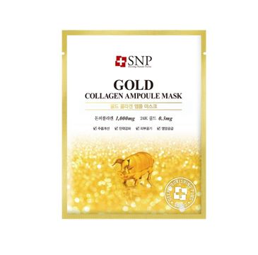 SNP Gold Collagen Ampoule Mask ujędrniająca maska w płachcie z kolagenem i złotem (25 ml)