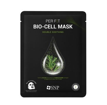 SNP Per Fit Bio-Cell Mask Double Soothing intensywnie łagodząca maska w płachcie z biocelulozy (25 ml)