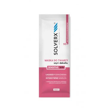 Solverx Sensitive Skin maska łagodząca do twarzy (10 ml)