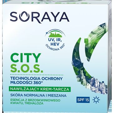 Soraya City S.O.S. Nawilżający krem tarcza na dzień SPF15 - cera normalna i mieszana 50 ml