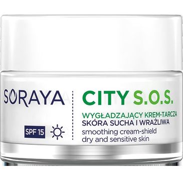 Soraya City S.O.S. Wygładzający krem tarcza na dzień SPF15 - cera sucha i wrażliwa 50 ml