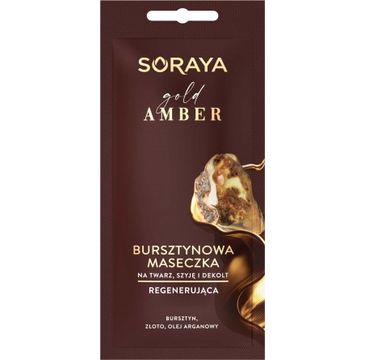 Soraya Gold Amber Bursztynowa Maseczka regenerująca na twarz,szyję i dekolt (8 ml)