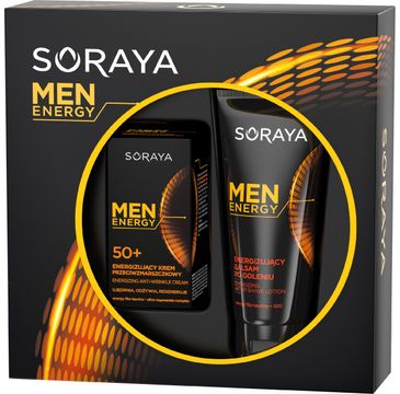 Soraya Men Energy zestaw prezentowy krem 50+ 50 ml + balsam po goleniu 150 ml