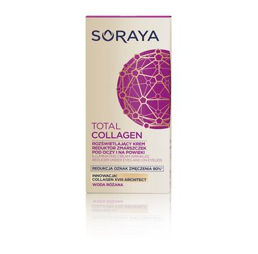 Soraya Total Collagen krem rozświetlający - reduktor zmarszczek pod oczy i na powieki  15 ml