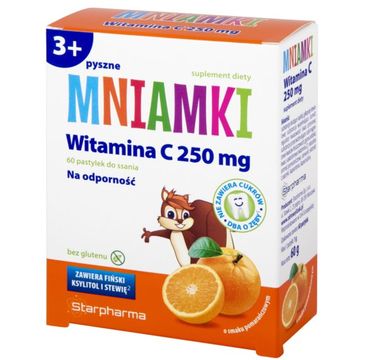 Starpharma Mniamki Witamina C 250g suplement diety dla dzieci 60 pastylek do ssania