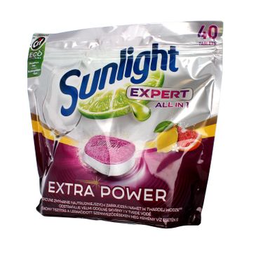Sunlight Tabletki do zmywarek Expert All in 1 Extra Power Cytryna i Grapefruit 1 op.-40szt