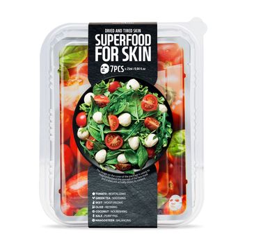 Superfood For Skin Dried And Tired Skin - nawilżająco-łagodzące maski do skóry suchej i zmęczonej (7 x 25 ml)
