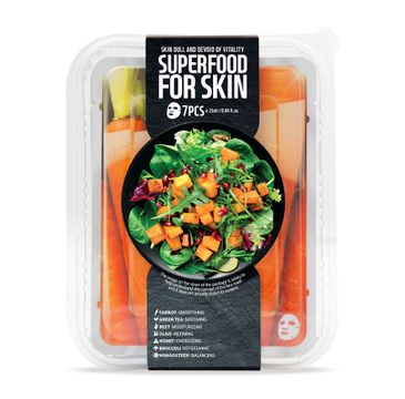 Superfood For Skin Skin Dull And Devoid Of Vitality - odżywczo-rozświetlające maski do skóry pozbawionej blasku i energii (7x25 ml)