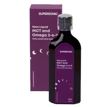 Supersonic Keto Omega 3-6-9 kwasy tłuszczowe + MCT suplement diety 250ml