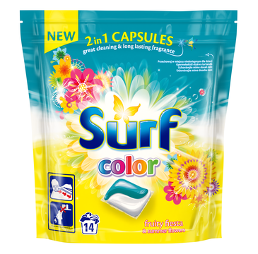 Surf Color Fruity Fiesta & Summer Flowers kapsułki do prania do koloru 14szt