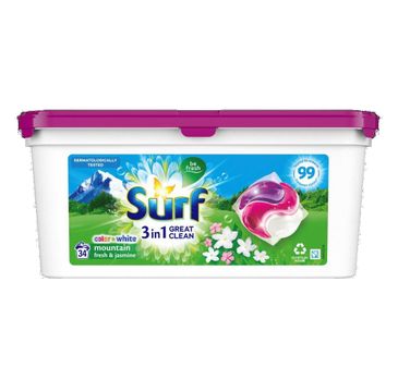 Surf Mountain Fresh&Jasmine kapsułki do prania (34 szt.)