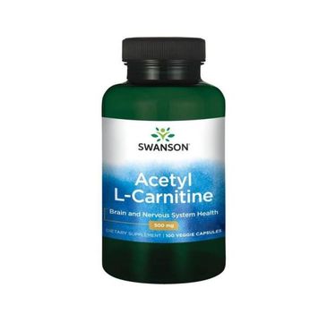 Swanson Acetyl L-Carnitine 500mg suplement diety 100 kapsułek