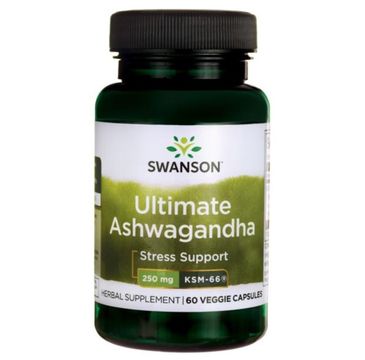 Swanson Ashwagandha Ksm-66 250mg suplement diety 60 kapsułek