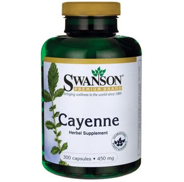 Swanson Cayenne (Pieprz Kajeński) 450mg suplement diety 300 kapsułek