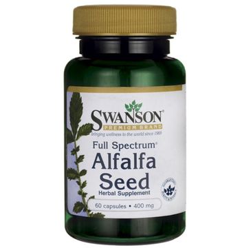 Swanson FS Alfalfa 400mg suplement diety 60 kapsułek