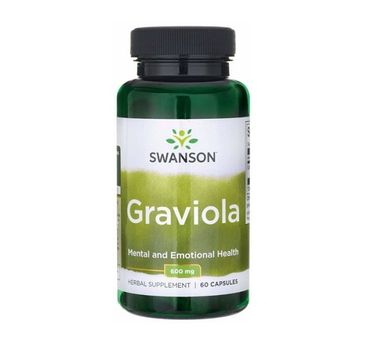 Swanson Graviola 600mg suplement diety 60 kapsułek