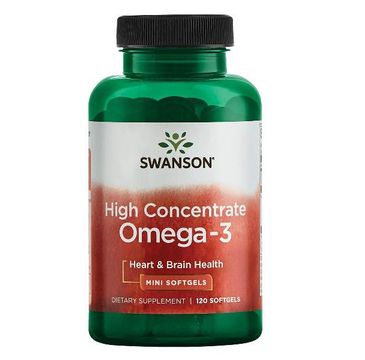 Swanson High Concentrate Omega 3 suplement diety 120 kapsułek