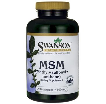 Swanson MSM Metylosulfonylometan 500mg suplement diety 250 kapsułek
