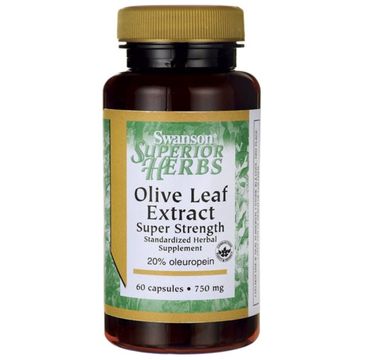 Swanson Olive Leaf Extract Liść Oliwny 750mg suplement diety 60 kapsułek