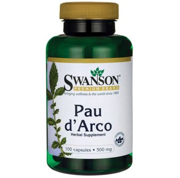 Swanson Pau D'Arco 500mg suplement diety 100 kapsułek