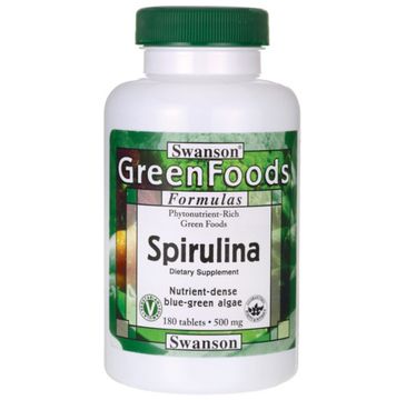 Swanson Spirulina 500mg suplement diety 180 tabletek