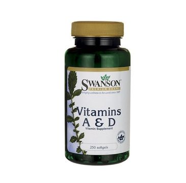 Swanson Witamina A 5000IU + D 400IU suplement diety 250 kapsułek