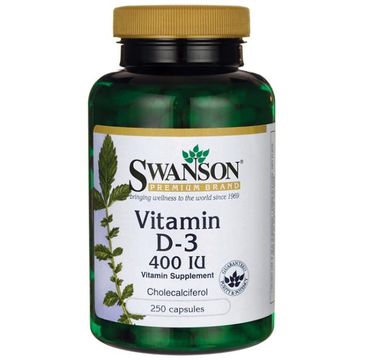 Swanson Witamina D3 400IU suplement diety 250 kapsułek