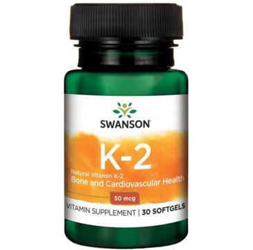 Swanson Witamina K2 Naturalna 50µg suplement diety 30 kapsułek