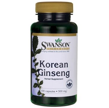 Swanson Żeń-Szeń Koreański 500mg suplement diety 100 kapsułek